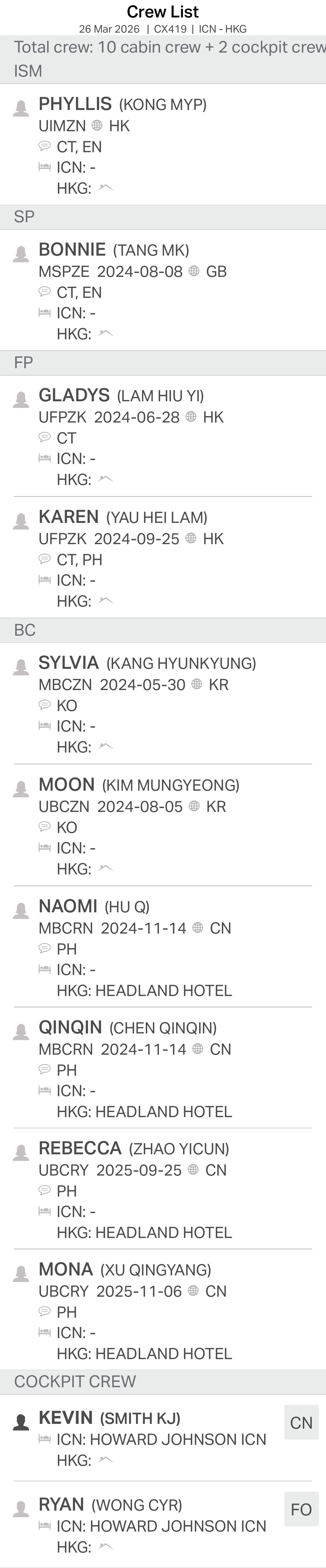 Air Ready crew list source screenshot for FlightCapture